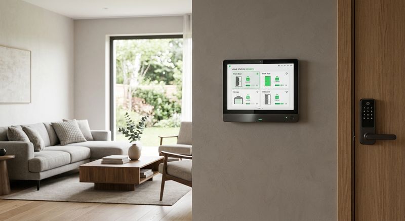 Smart home security system with connected smart locks